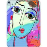 Adasena iPad Air M2 11" 6.nesil MUWC3TU/A Kılıf Tablet Için Desenli Silikon Kapak - Iri Gözler - 001-Renkli