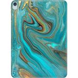 Adasena iPad Air M2 11" 6.nesil MUWC3TU/A Kılıf Tablet Için Desenli Silikon Kapak - Liquid Mermer - 001-Renkli