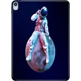 Adasena iPad Air M2 11" 6.nesil MUWC3TU/A Kılıf Tablet Için Desenli Silikon Kapak - Oturan Astronot - 001-Renkli