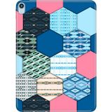 Adasena iPad Air M2 11" 6.nesil MUWC3TU/A Kılıf Tablet Için Desenli Silikon Kapak - Patchwork - 001-Renkli