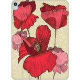 Adasena iPad Air M2 11" 6.nesil MUWC3TU/A Kılıf Tablet Için Desenli Silikon Kapak - Poppy - 001-Renkli