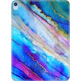Adasena iPad Air M2 11" 6.nesil MUWC3TU/A Kılıf Tablet Için Desenli Silikon Kapak - Renkli Mermer - 001-Renkli