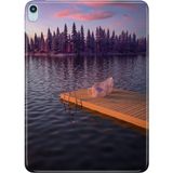 Adasena iPad Air M2 11" 6.nesil MUWC3TU/A Kılıf Tablet Için Desenli Silikon Kapak - Romantik Rıhtım - 001-Renkli