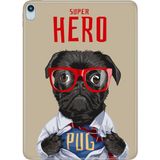 Adasena iPad Air M2 11" 6.nesil MUWC3TU/A Kılıf Tablet Için Desenli Silikon Kapak - Superhero Pug - 001-Renkli
