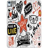 Adasena iPad Air M3 Wi-Fi 13" Kılıf Tablet Için Desenli Silikon Kapak - Love - iPad Air M3 2025 Wifi 13" - 001-Renkli