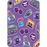 Adasena iPad Mini 6.nesil 8.3" Kılıf Tablet Için Desenli Silikon Kapak - 90'lar Sticker - 001-Renkli