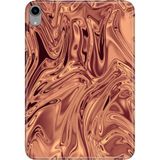Adasena iPad Mini 6.nesil 8.3" Kılıf Tablet Için Desenli Silikon Kapak - Bronz Mermer - 001-Renkli