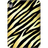Adasena iPad Mini 6.nesil 8.3" Kılıf Tablet Için Desenli Silikon Kapak - Gold Kaplan - 001-Renkli