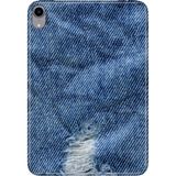 Adasena iPad Mini 6.nesil 8.3" Kılıf Tablet Için Desenli Silikon Kapak - Jean - 001-Renkli