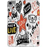 Adasena iPad Mini 6.nesil 8.3" Kılıf Tablet Için Desenli Silikon Kapak - Love - 001-Renkli