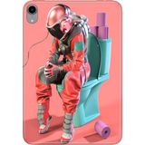 Adasena iPad Mini 6.nesil 8.3" Kılıf Tablet Için Desenli Silikon Kapak - Retro Astronot - 001-Renkli