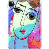 Adasena iPad Pro 11" (MY252TU/A) 2.nesil Kılıf Tablet Için Desenli Silikon Kapak - Iri Gözler - 001-Renkli