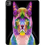 Adasena iPad Pro M5 2025 13" Kılıf Tablet Için Desenli Silikon Kapak - Kedi-Art - 001-Renkli