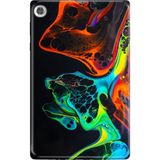 Adasena Lenovo M10+ Plus TB-X606F Kılıf Tablet Için Desenli Silikon Kapak - Boyaların Dansı - 001-Renkli