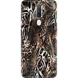 Adasena Oppo A5 - A9 2020 Kılıf Desenli Baskılı Tpu Rubber Kapak Leopar Sanat - 001-Renkli