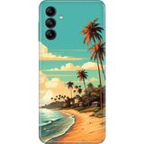 Adasena Samsung Galaxy M34 Kılıf Desenli Baskılı Tpu Rubber Kapak Malibu - 001-Renkli