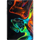 Adasena Samsung Galaxy Tab A8 10.5" SM-X200 Kılıf Tablet Için Desenli Silikon Kapak - Boyaların Dansı - 001-Renkli