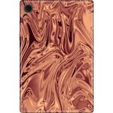 Adasena Samsung Galaxy Tab A8 10.5" SM-X200 Kılıf Tablet Için Desenli Silikon Kapak - Bronz Mermer - 001-Renkli