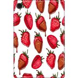 Adasena Samsung Galaxy Tab A8 10.5" SM-X200 Kılıf Tablet Için Desenli Silikon Kapak - Çilek - 001-Renkli
