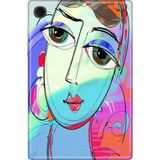 Adasena Samsung Galaxy Tab A8 10.5" SM-X200 Kılıf Tablet Için Desenli Silikon Kapak - Iri Gözler - 001-Renkli