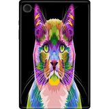 Adasena Samsung Galaxy Tab A8 10.5" SM-X200 Kılıf Tablet Için Desenli Silikon Kapak - Kedi-Art - 001-Renkli