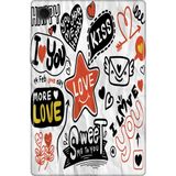 Adasena Samsung Galaxy Tab A8 10.5" SM-X200 Kılıf Tablet Için Desenli Silikon Kapak - Love - 001-Renkli