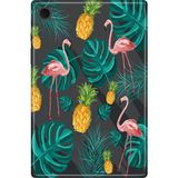 Adasena Samsung Galaxy Tab A8 10.5" SM-X200 Kılıf Tablet Için Desenli Silikon Kapak - Pinkflamingo - 001-Renkli