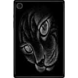 Adasena Samsung Galaxy Tab A8 10.5" SM-X200 Kılıf Tablet Için Desenli Silikon Kapak - Siyah Kedi - 001-Renkli