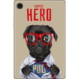 Adasena Samsung Galaxy Tab A8 10.5" SM-X200 Kılıf Tablet Için Desenli Silikon Kapak - Superhero Pug - 001-Renkli