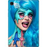 Adasena Samsung Galaxy Tab A8 10.5" SM-X200 Kılıf Tablet Için Desenli Silikon Kapak - Zombi Portre - 001-Renkli