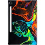 Adasena Samsung Galaxy Tab S10 Lite SM-X400 10.9" Kılıf Tablet Için Desenli Silikon Kapak - Boyaların Dansı - 001-Renkli