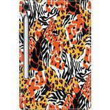 Adasena Samsung Galaxy Tab S10 Lite SM-X400 10.9" Kılıf Tablet Için Desenli Silikon Kapak - Karma Leopar - 001-Renkli