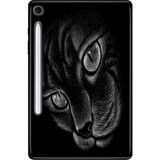 Adasena Samsung Galaxy Tab S10 Lite SM-X400 10.9" Kılıf Tablet Için Desenli Silikon Kapak - Siyah Kedi - 001-Renkli