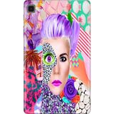 Adasena Samsung Galaxy Tab S6 Lite SM-P610 10.4" Kılıf Tablet Için Desenli Silikon Kapak - Art Eyes - 001-Renkli