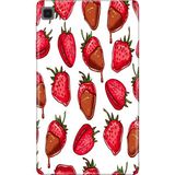 Adasena Samsung Galaxy Tab S6 Lite SM-P610 10.4" Kılıf Tablet Için Desenli Silikon Kapak - Çilek - 001-Renkli