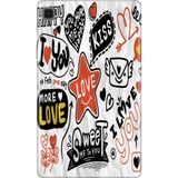 Adasena Samsung Galaxy Tab S6 Lite SM-P610 10.4" Kılıf Tablet Için Desenli Silikon Kapak - Love - 001-Renkli