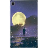 Adasena Samsung Galaxy Tab S6 Lite SM-P610 10.4" Kılıf Tablet Için Desenli Silikon Kapak - Moon - 001-Renkli