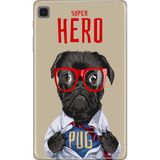 Adasena Samsung Galaxy Tab S6 Lite SM-P610 10.4" Kılıf Tablet Için Desenli Silikon Kapak - Superhero Pug - 001-Renkli