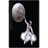 Adasena Samsung Galaxy Tab S8 SM-X700 11" Kılıf Tablet Için Desenli Silikon Kapak - Astronot Stil - 001-Renkli