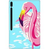 Adasena Samsung Galaxy Tab S8 SM-X700 11" Kılıf Tablet Için Desenli Silikon Kapak - Flamingo - 001-Renkli