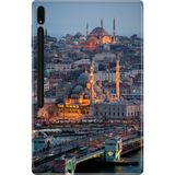 Adasena Samsung Galaxy Tab S8 SM-X700 11" Kılıf Tablet Için Desenli Silikon Kapak - Galata - 001-Renkli