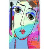 Adasena Samsung Galaxy Tab S8 SM-X700 11" Kılıf Tablet Için Desenli Silikon Kapak - Iri Gözler - 001-Renkli