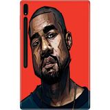 Adasena Samsung Galaxy Tab S8 SM-X700 11" Kılıf Tablet Için Desenli Silikon Kapak - Kanye - 001-Renkli