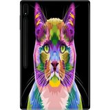Adasena Samsung Galaxy Tab S8 SM-X700 11" Kılıf Tablet Için Desenli Silikon Kapak - Kedi-Art - 001-Renkli