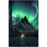 Adasena Samsung Galaxy Tab S8 SM-X700 11" Kılıf Tablet Için Desenli Silikon Kapak - Kuzey Işıkları - 001-Renkli