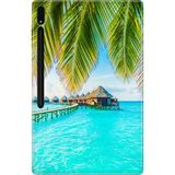 Adasena Samsung Galaxy Tab S8 SM-X700 11" Kılıf Tablet Için Desenli Silikon Kapak - Maldiv - 001-Renkli