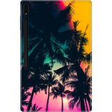 Adasena Samsung Galaxy Tab S8 SM-X700 11" Kılıf Tablet Için Desenli Silikon Kapak - Palm Beach - 001-Renkli