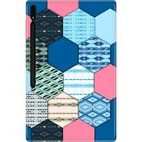 Adasena Samsung Galaxy Tab S8 SM-X700 11" Kılıf Tablet Için Desenli Silikon Kapak - Patchwork - 001-Renkli