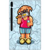 Adasena Samsung Galaxy Tab S8 SM-X700 11" Kılıf Tablet Için Desenli Silikon Kapak - Pug - 001-Renkli