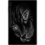 Adasena Samsung Galaxy Tab S8 SM-X700 11" Kılıf Tablet Için Desenli Silikon Kapak - Siyah Kedi - 001-Renkli